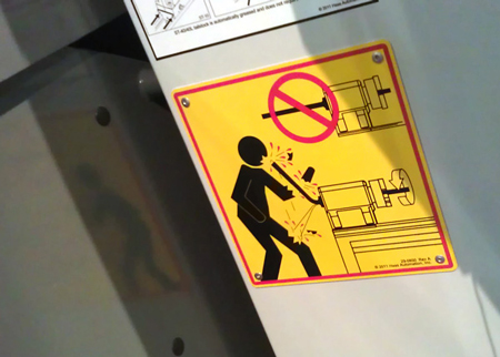 Agressive machine pictograms