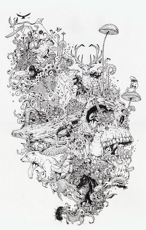 Impressively Detailed Pen Doodles By Kerby Rosanes