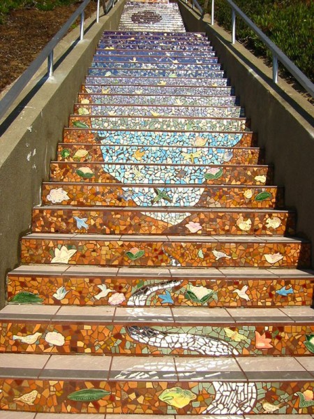 Street art on stairs: 15 beautiful examples