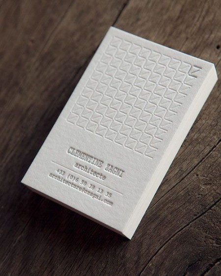 15 beautiful business cards with a letterpress finish