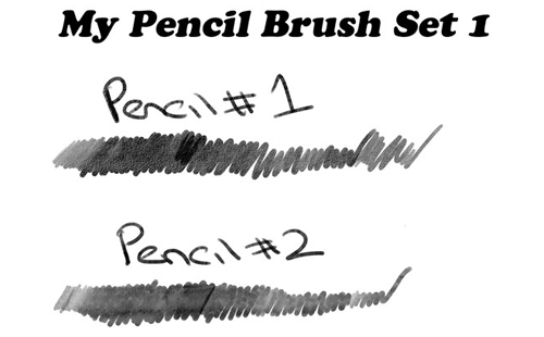 12 cool sets of free Photoshop pencil brushes
