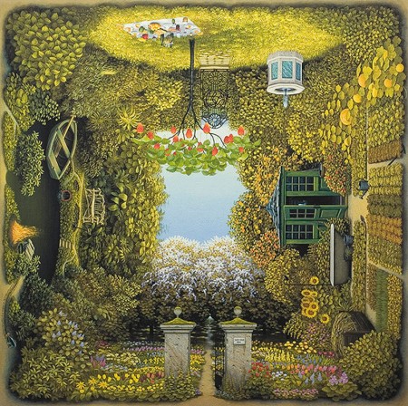 Four sided paintings by Jacek Yerka