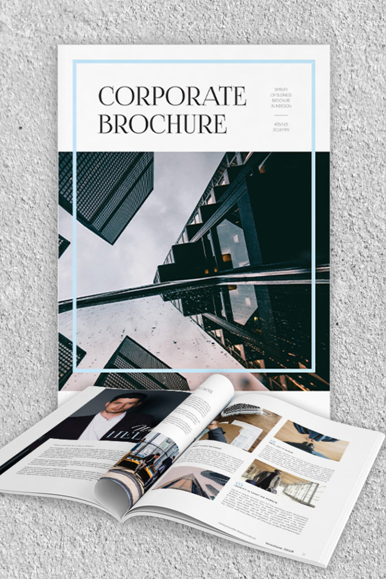 Freebie: inDesign template of a 10 pages corporate brochure