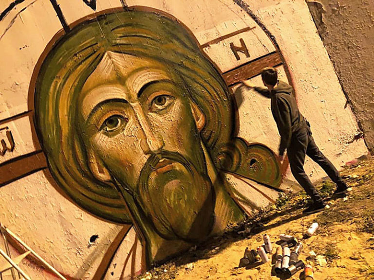 This Moscow Artist Creates Graffiti of Orthodox Icons